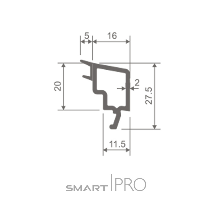 Штапик стандартный 16 мм на стеклопакет 24мм в Актау