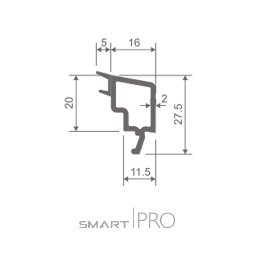 Штапик стандартный 16 мм на стеклопакет 24мм в Актау