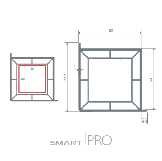 Профиль углового соединения (60) в Актау